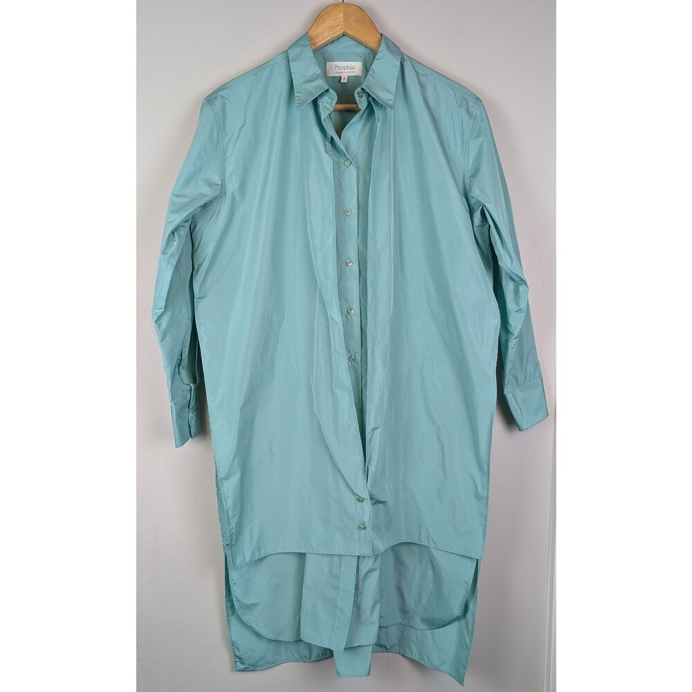 Psophia Vazquez De Castro Layered Oversized Shirt Dress Mint S